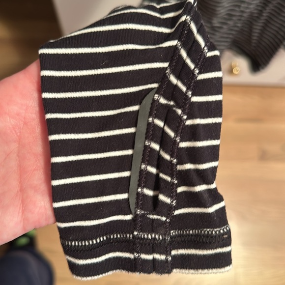 Lululemon on long sleeve exercise top. Breathable material in armpits into back. - Picture 4 of 4